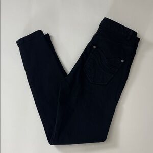 Anne Fontaine Black Fable Skinny Zip Front Jeans. Size 38.